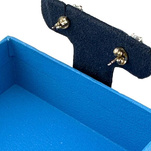 925 Sterling Silver Sky Blue Topaz Stud Earrings NWT - Picture 3 of 5